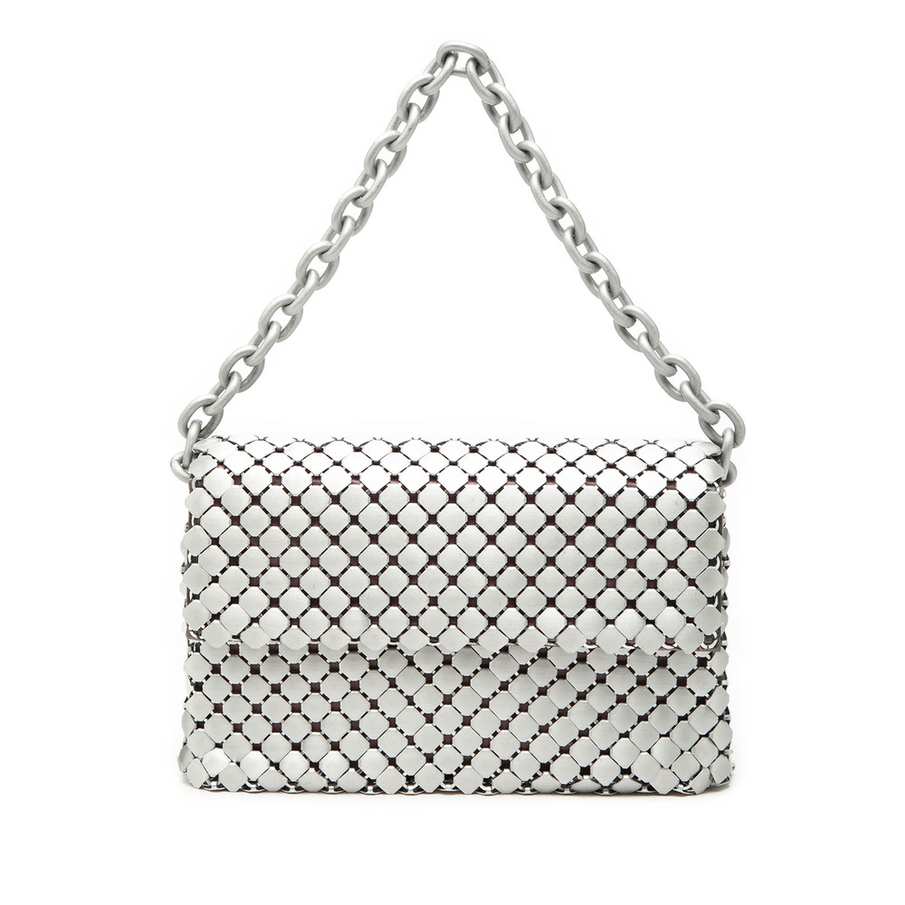 Pre-Loved Bottega Veneta Mini Metal Intrecciato Handbag